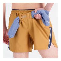 NEW BALANCE GRAPHIC IMPACT 5 IN SHORT TOBACCO Short de running pas cher