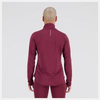 NEW BALANCE ACCELERATE HALF ZIP BURGUNDY Top running femme pas cher