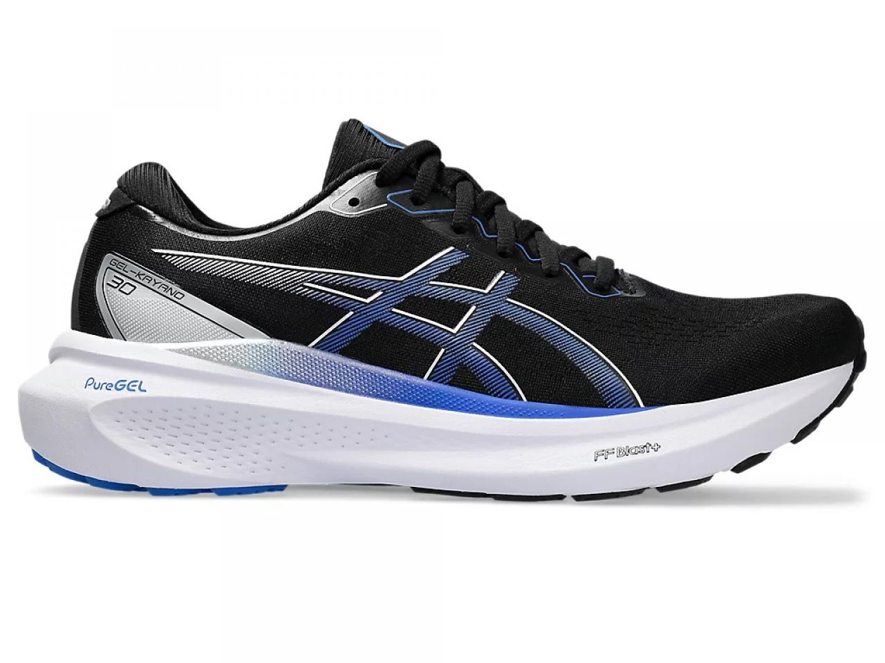 ASICS GEL KAYANO 30 BLACK ET ILLUSION BLUE Chaussure running asics