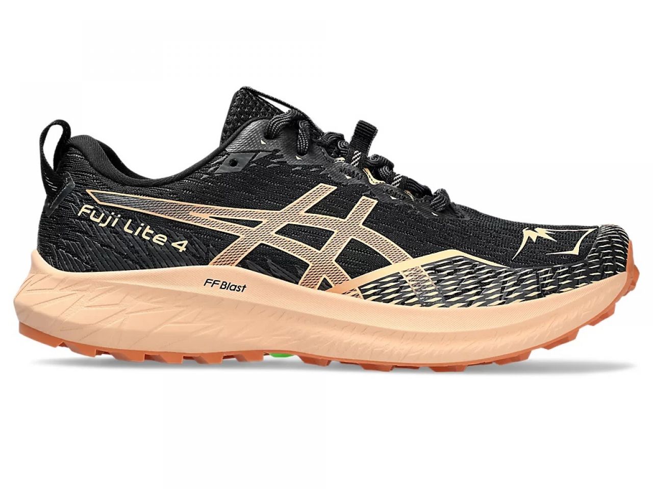ASICS FUJILITE 4 BLACK ET TERRACOTTA Chaussures de trail