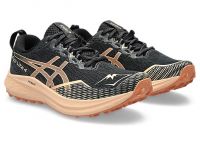 ASICS FUJILITE 4 BLACK ET TERRACOTTA Chaussures de trail pas cher