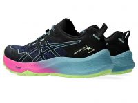 ASICS GEL TRABUCO 11 BLACK ET GRI BLUE Chaussures de trail pas cher