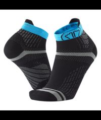 SIDAS CHAUSSETTES RUN FEEL NOIR ET TURQUOISE Chaussettes de running pas cher