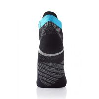 SIDAS CHAUSSETTES RUN FEEL NOIR ET TURQUOISE Chaussettes de running pas cher