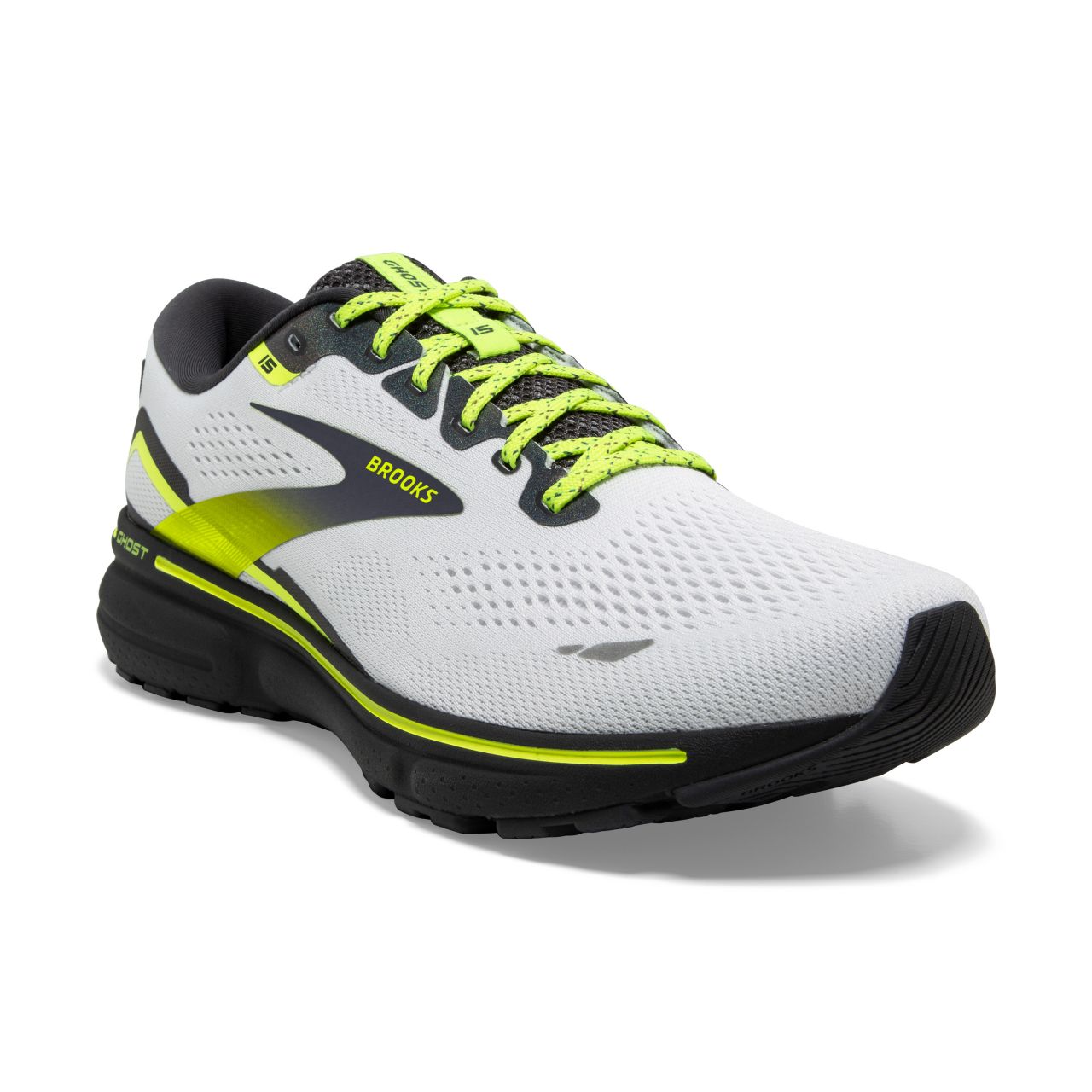 BROOKS GHOST 15 WHITE ET NIGHTLIFE Chaussures de running