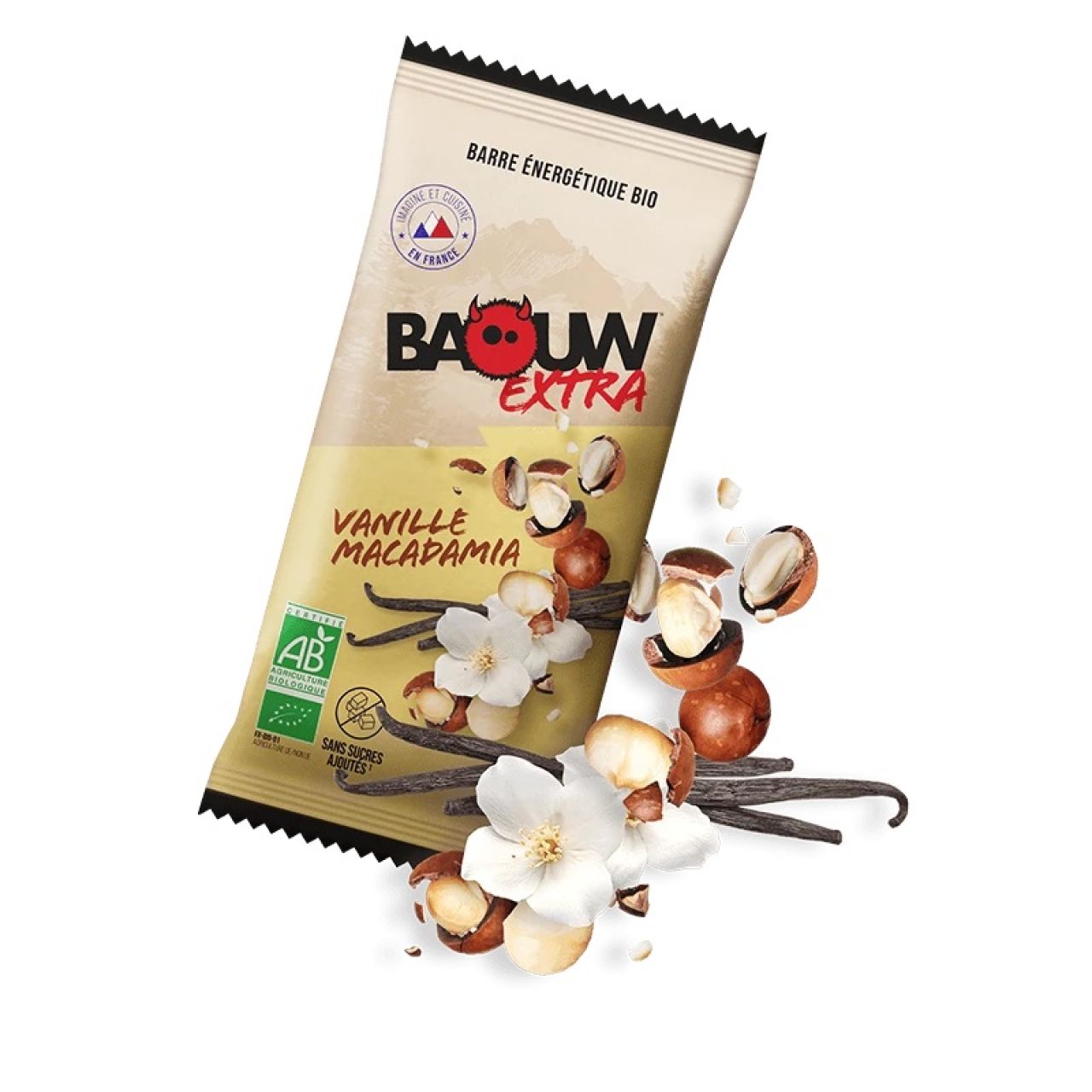 BAOUW BARRE EXTRA VANILLE ET MACADAMIA Barre energetique