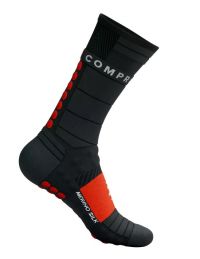 COMPRESSPORT PRO RACING SOCKS WINTER RUN BLACK Chaussettes running pas cher