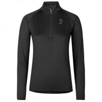 JOHAUG ELEMENTAL HALF ZIP BLACK Maillot running pas cher