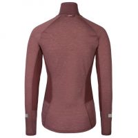 JOHAUG AERIAL WOOL MIX HALF ZIP TOP 2.0 BROWNISHRED pas cher