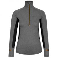 JOHAUG AERIAL WOOL MIX HALF ZIP TOP 2.0 TBLACK