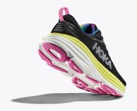 HOKA BONDI 8 MIDNIGHT BLACK ET CITRUS GLOW Chaussures de running pas cher