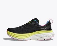 HOKA BONDI 8 MIDNIGHT BLACK ET CITRUS GLOW Chaussures de running pas cher