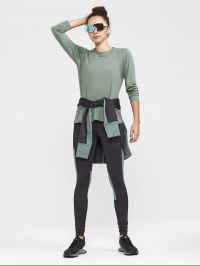 CRAFT ADV ESSENCE WARM TIGHT W SLATE ET THYME Collant Running chaud pas cher
