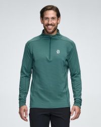 DAEHLIE HALF ZIP GRID GREEN FOREST Seconde couche pas cher