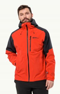 JACK WOLFSKINS EAGLE PEAK 2L JKT STRONG RED Veste etanche pas cher