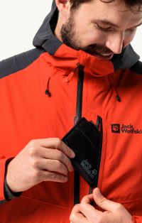 JACK WOLFSKINS EAGLE PEAK 2L JKT STRONG RED Veste etanche pas cher