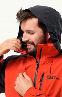 JACK WOLFSKINS EAGLE PEAK 2L JKT STRONG RED Veste etanche pas cher