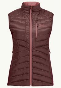 JACK WOLFSKINS ROUTEBURN PRO INS VEST W DARK MAROON Veste sans manches