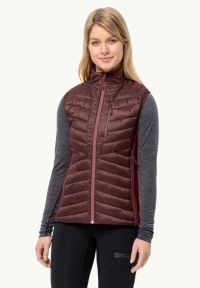 JACK WOLFSKINS ROUTEBURN PRO INS VEST W DARK MAROON Veste sans manches pas cher