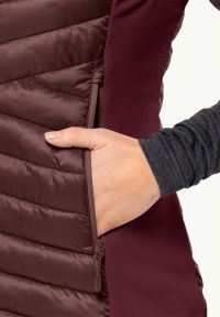 JACK WOLFSKINS ROUTEBURN PRO INS VEST W DARK MAROON Veste sans manches pas cher