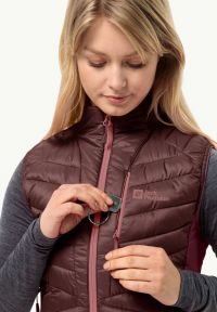 JACK WOLFSKINS ROUTEBURN PRO INS VEST W DARK MAROON Veste sans manches pas cher