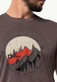 JACK WOLFSKINS HIKKING SS TEE RED EARTH Tee shirt de randonnée pas cher