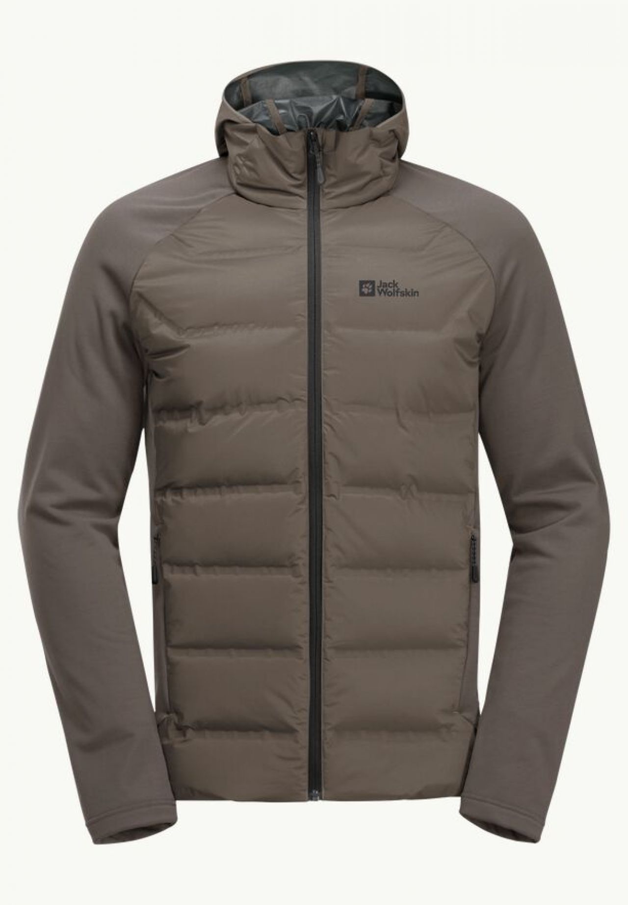 JACK WOLFSKINS TASMAN DOWN HYBRID COLD COFFE Veste chaude