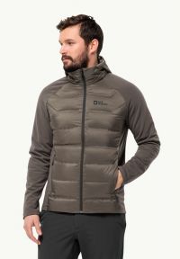 JACK WOLFSKINS TASMAN DOWN HYBRID COLD COFFE Veste chaude pas cher