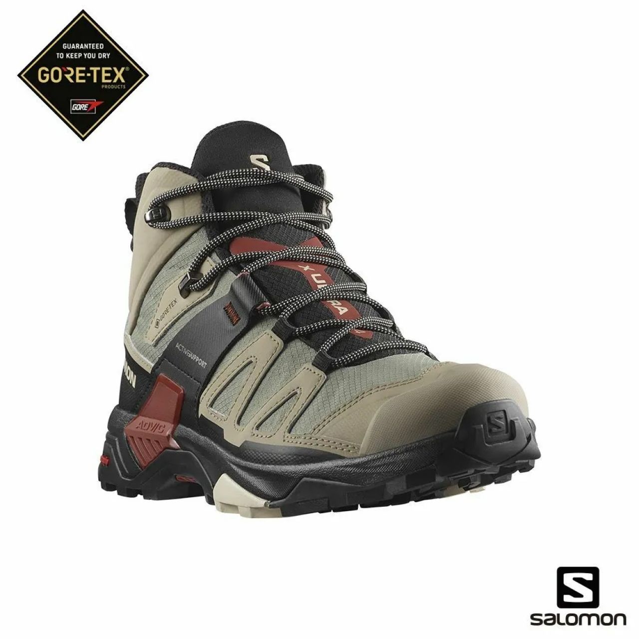 SALOMON X ULTRA 4 GTX MID VINTAGE KHAKI Chaussures de Randonn e tanche