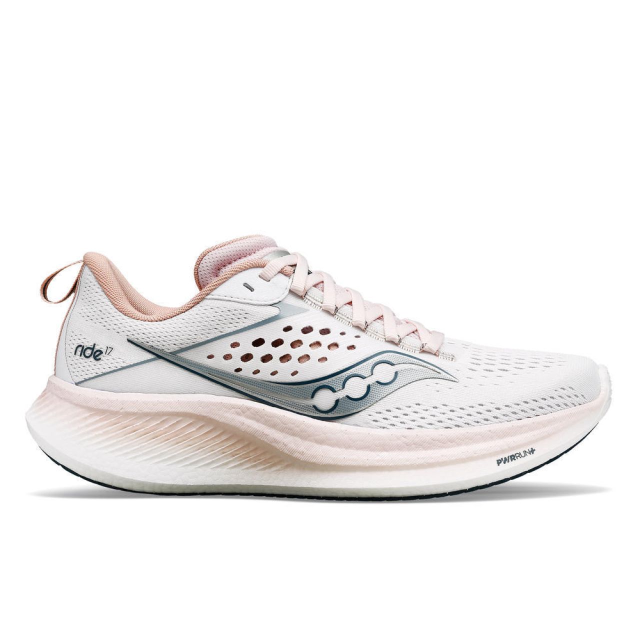 SAUCONY RIDE 17 WHITE ET LOTUS Chaussures running