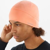 SALOMON ACTIVE BEANIE PEACH AMBER Bonnet de running pas cher