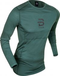 DAEHLIE ACTIVE WOOL LONG SLEEVE DARK FOREST Sous vetement technique avec laine merinos