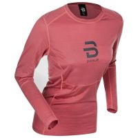 DAEHLIE ACTIVE WOOL LONG SLEEVE DUSTY RED Sous vetement technique avec laine merinos