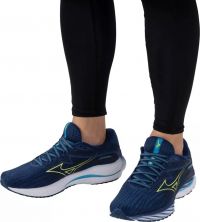 MIZUNO WAVE RIDER 27 BLEUE Chaussures de running pas cher