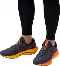 MIZUNO WAVE RIDER 27 BLACK ET FLAME Chaussures de running pas cher