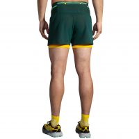 BROOKS SHORT HIGH POINT 5 POUCES 2 EN 1 CARBON ET LEMON CHROME Short trail brooks pas cher