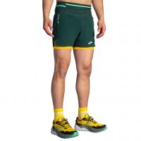 BROOKS SHORT HIGH POINT 5 POUCES 2 EN 1 CARBON ET LEMON CHROME Short trail brooks pas cher