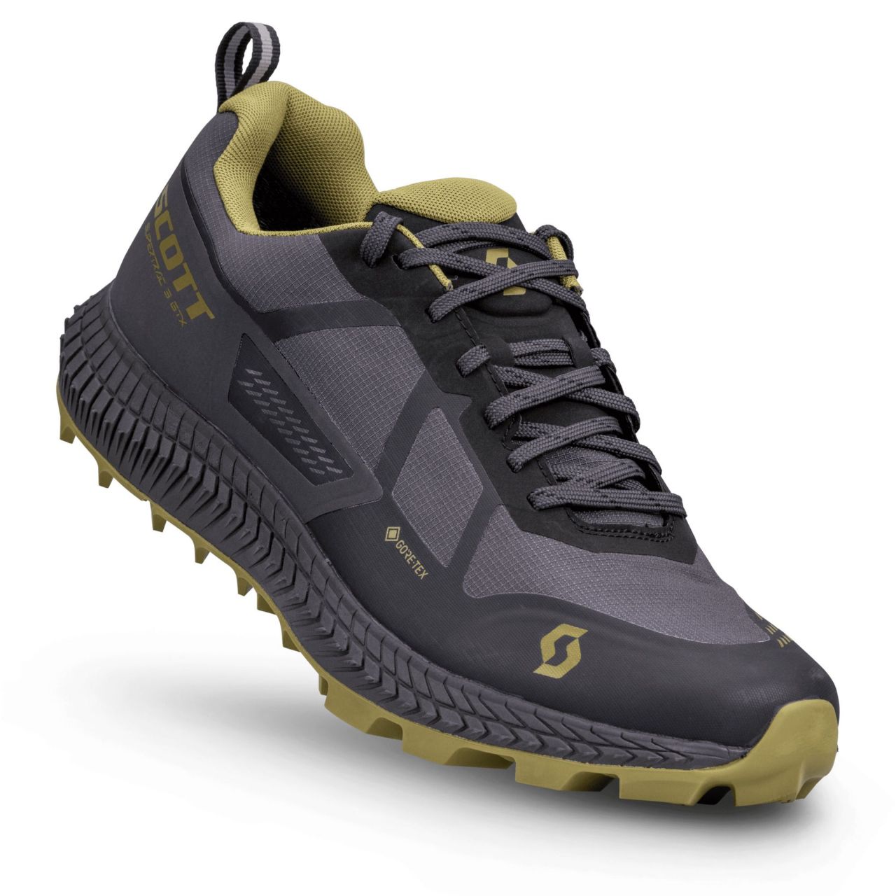 SCOTT SUPERTRAC 3 GTX BLACK ET MUD GREEN  Chaussures de Trail