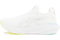 ASICS GEL NIMBUS 25 WHITE ET PURE SILVER Chaussure running asics pas cher