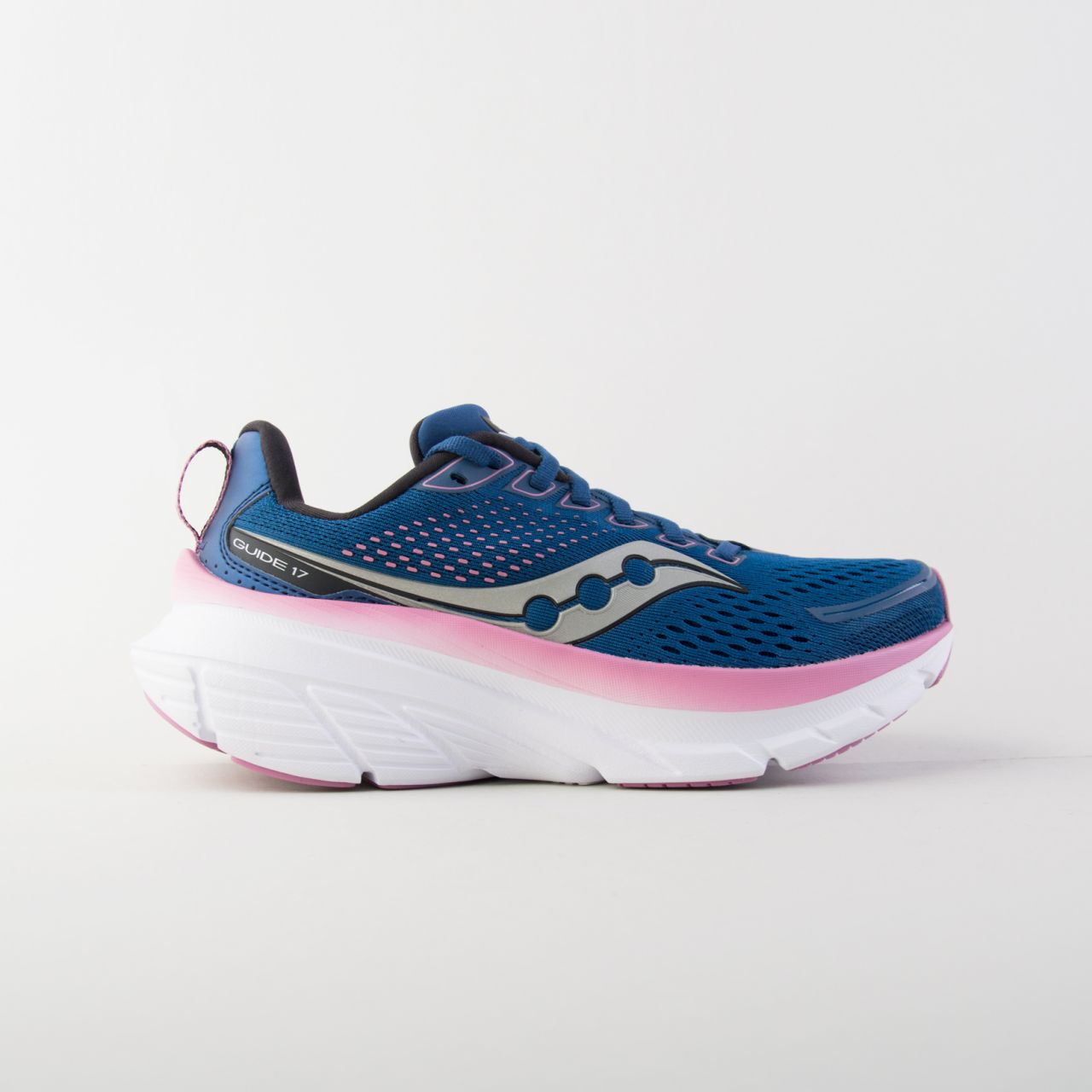 SAUCONY GUIDE 17 NAVY ET ORCHID Chaussures running