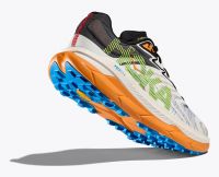 HOKA TECTON X 2 WHITE ET SOLAR FLARE Chaussures de trail pas cher