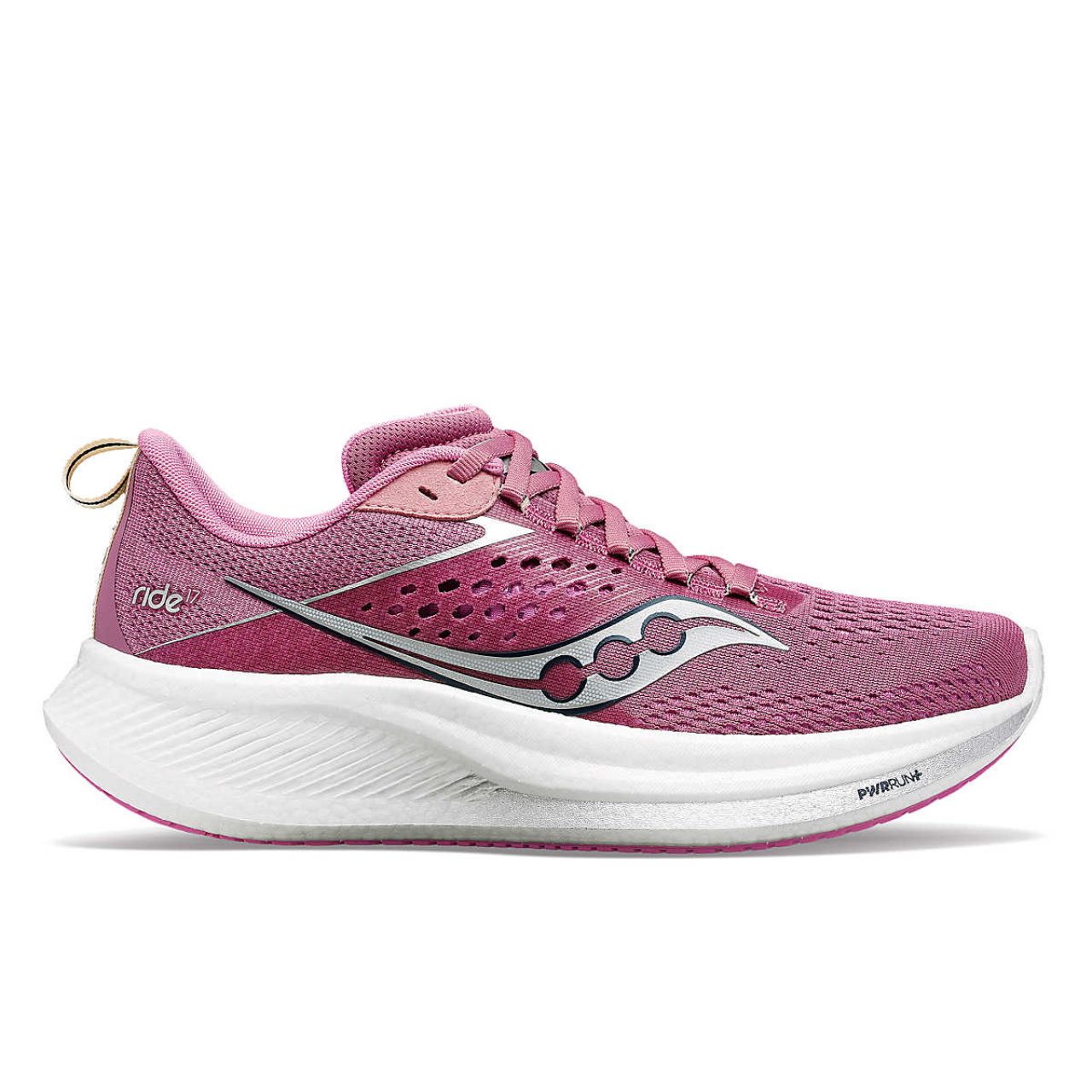SAUCONY RIDE 17 ORCHID ET SILVER Chaussures running