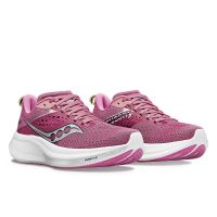 SAUCONY RIDE 17 ORCHID ET SILVER Chaussures running pas cher