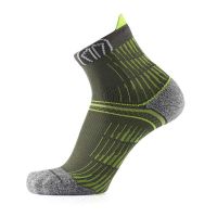 SIDAS CHAUSSETTES RUN ANATOMIC COMFORT GREY ET YELLOW Chaussettes de running pas cher