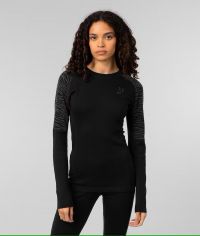 JOHAUG ELEVATE WOOL LONG SLEEVE NOIR Maillot laine de merinos pas cher