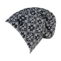 KARI TRAA ROSE BEANIE NOIR Bonnet en laine merinos