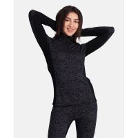 KARI TRAA EDITH PANT BLACK Sous vetement technique en laine merinos pas cher