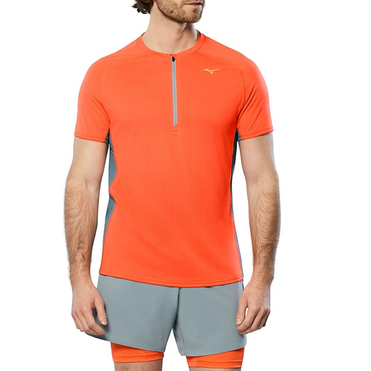 MIZUNO TRAIL DRYAEROFLOW HZ TEE NASTURTIUM Tee shirt running