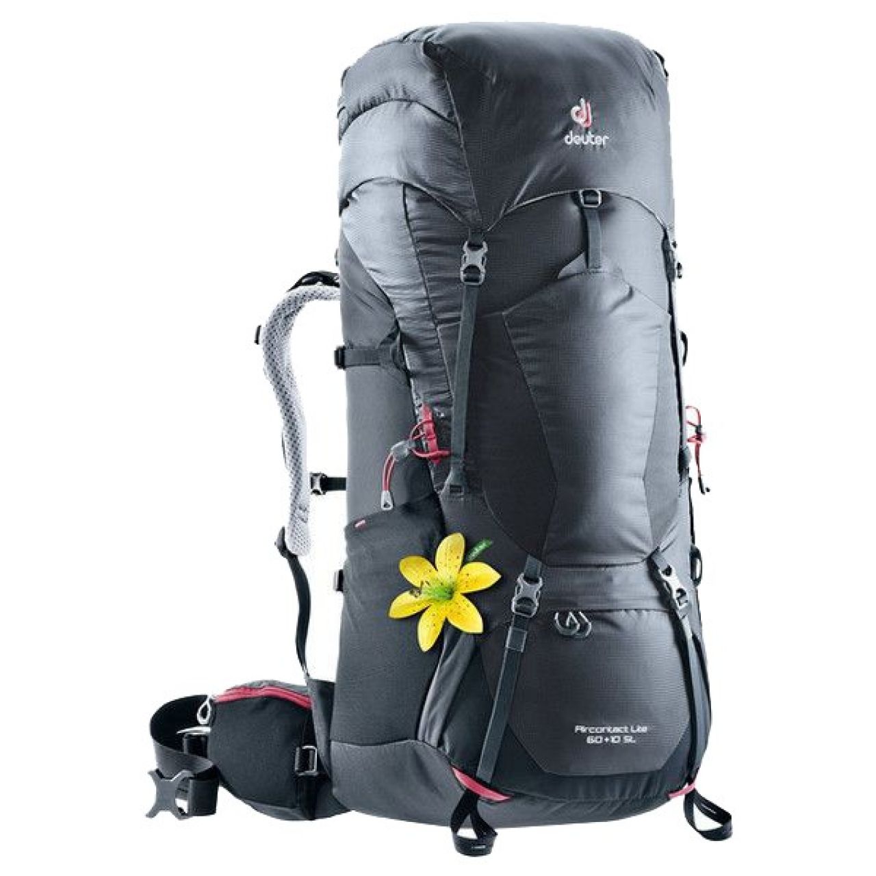 DEUTER AIRCONTACT LITE 60+10 SL BLACK Sac de randonnée femme