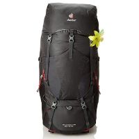 DEUTER AIRCONTACT LITE 60+10 SL BLACK Sac de randonnée femme pas cher